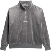 Superdry Superdrytil kvinder. W2012206A Country Club grå sweatshirt i fløjl (L), Casual, Polyester