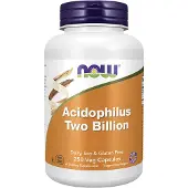 Now , Acidophilus Two Billion, 250 Veg Capsules (20 mg per Capsule)