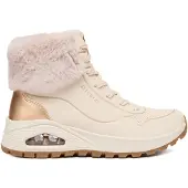 SKECHERS Snørestøvletter 'Uno' lysebeige / guld