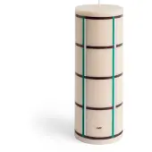 HAY Column Candle bloklys large 25 cm Off white-green bordeaux-silver