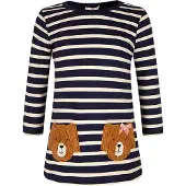 Happy girls Kjole navy / brun