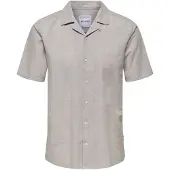Only & Sons Skjorte 'Cantley' beige / lysegrå