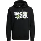 Jack & Jones Sweatshirt 'JCODust' lime / sort / hvid