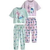 Next Nattøj 'Lilo & Stitch' blå / mint / pastellilla / hvid