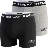 Replay Boksershorts grå-meleret / sort / hvid