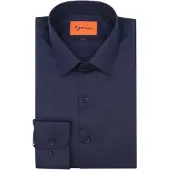 Suitable Twill Skjorte Navy Blå Mørkeblå måle