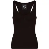 Armani Exchange A|X Armani Exchangetil kvinder. XW000829AF13729UC001 Top Icon sort (M), Casual, Viscose, Uden ærmer/stropper