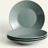 Fyrklövern Nordic Dawn dyb tallerken 25 cm 4-pak, Dug
