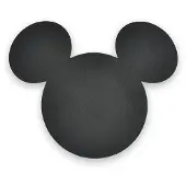 Fyrklövern Disney Mickey Mouse glasunderlag antracit 4-pak