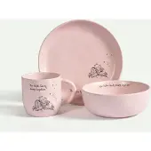 Fyrkövern Peter Plys sæt Family 3 dele,, Rosa