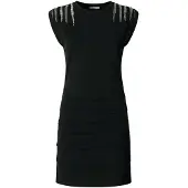 Pepe Jeans Pepe Jeanstil kvinder. PL9537726 Brilla sort kjole (M), Casual, Bomuld, Korte ærmer