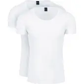 Suitable Otaru T-shirt med bred rund hals, 6-pak, hvid Hvid måle