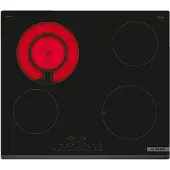 Bosch Serie | 6 PKF631FP3E - Keramisk kogeplade - 4 plader - Niche - bredde: 56 cm - dybde: 49 cm facetteret front - sort