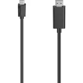 Hama Essential Line - Adapterkabel - USB-C han til HDMI han - 1.5 m - sort - 4K(3840 x 2160) support