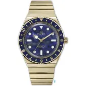 Timex Analogt ur 'Q ' blå / guld