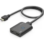 Hama 00205284, HDMI, 2x HDMI, 4096 x 2160 pixel, Sort, 4K Ultra HD, 65,5 mm