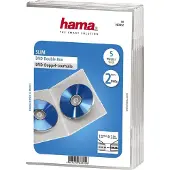 Hama Double DVD Jewel Case, Slim 5 , transparent, 2 diske, Transparent
