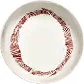 Serax Ottolenghi Feast dyb tallerken Ø22 cm 2-pak White stripes-red