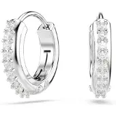 Swarovski Øreringe 'Matrix' sølv / transparent