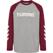 Hummel Funktionsskjorte grå-meleret / burgunder