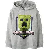 Name It Kids Sweatshirt 'NKMOL MINECRAFT' pastelblå / grå-meleret / lysegrøn / sort