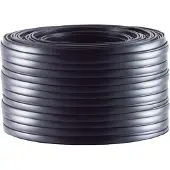 S-Impuls telefonkabel, 4-adrigt, fladt (100 m) sort