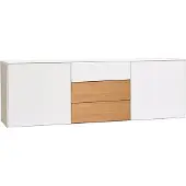 Edge by Hammel - Hvid skænk m. eg | Møbelsalg.dk