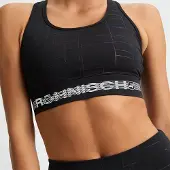 Röhnisch Emblem Emboss Sports-BH Sort