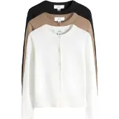 The Set Cardigan brokade / sort / hvid