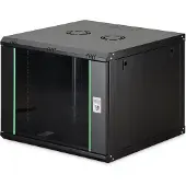 Digitus Dynamic Basic DN-19 09U-6/6-EC-SW - Rack kabinet - vægmonterbar - sort, RAL 9005 - 9U - 19