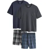 Next Pyjamas kort blå / mørkeblå / antracit / lysegrå