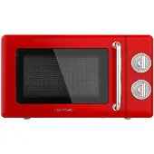 Cecotec 01710, Bordplade, Grill mikroovn, 20 L, 700 W, Dreje, Rød, Rustfrit stål