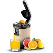 Cecotec Xqueeze RetroJuice 600, Slow juicer, Beige, Sort, Rustfrit stål, 1 stk, Kina, Rustfrit stål, 600 W