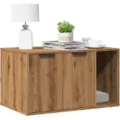 vidaXL toiletskjuler kattebakke 80x50x45 cm konstrueret træ kunsteg