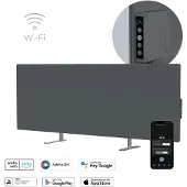 AENO GH2S Premium Eco Smart Elvarmer 700W App + Knap Grå