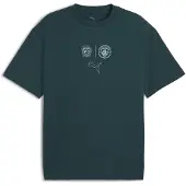 Puma Manchester City FtblStatement Cellerator Tee Unisex, Clothing, Green Terrain, XS