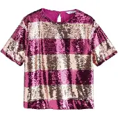 Next Bluse guld / rødviolet