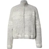 Vero Moda Cardigan 'VMSANTANORDIC' lysegrå / hvid