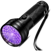 INF UV lommelygte med 51 LED perler 395 nm vandtæt