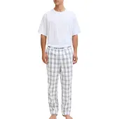 Jack & Jones Pyjamas lang 'JACLuca' navy / grå / sort / hvid
