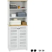 SoBuy Badeværelsesskab BZR44-W 60x160x30 cm