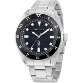 Nautica Analogt ur 'Finn World' sort / sølv
