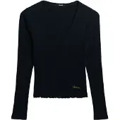 Superdry Essential Button Thru T-shirt Med Lange ærmer