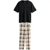 Next Pyjamas lang beige / navy / brun / sort