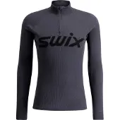Swix RaceX Merino Half Zip, herre, mørkegrå