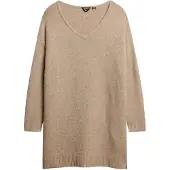 Superdry Strikkjole lysebeige