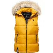 MARIKOO Vest 'Eisflöckchen' lysebeige / gul