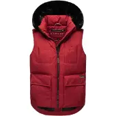 NAVAHOO Vest 'Zimthäschen XIV' mørkerød / sort