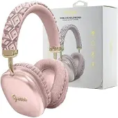 GUESS G Cube Metallic Script Logo On-Ear trådløse hovedtelefoner - pink