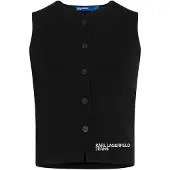 Karl lagerfeld JEANS Strikvest sort / hvid